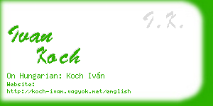 ivan koch business card